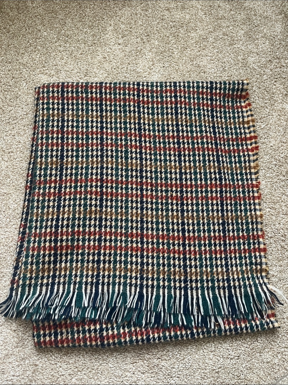 Maeve Plaid Fringe Winter Blanket Scarf